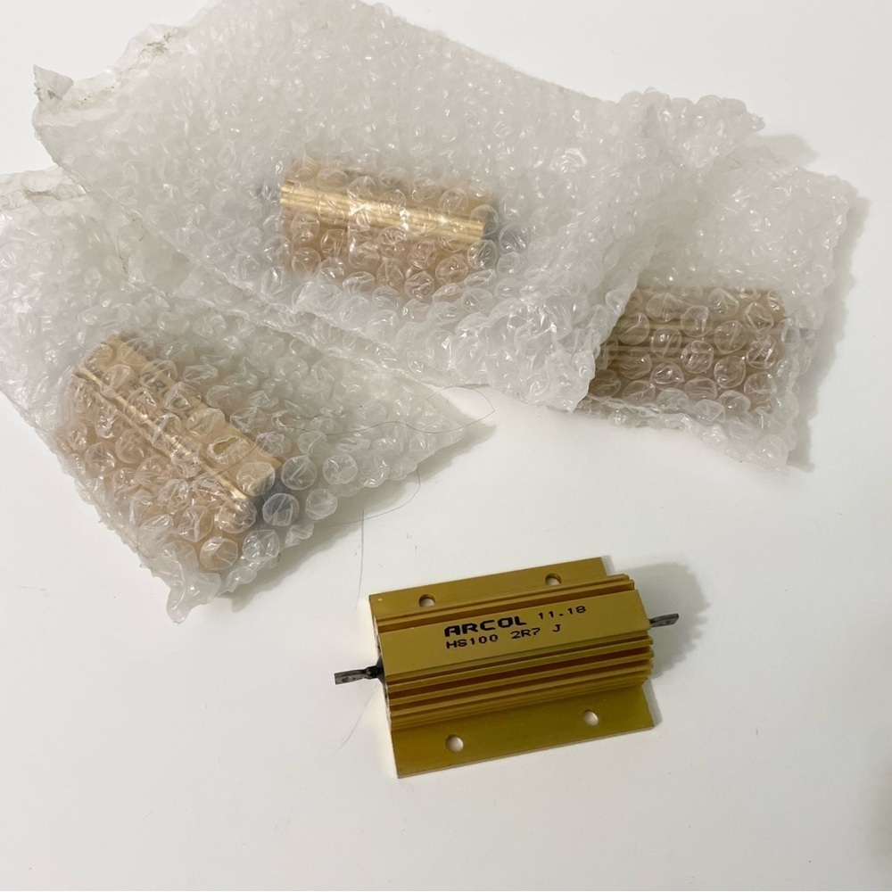 4x ARCOL HS100 100W 2.7 Ohm Aluminium Housed Wirewound Resistors